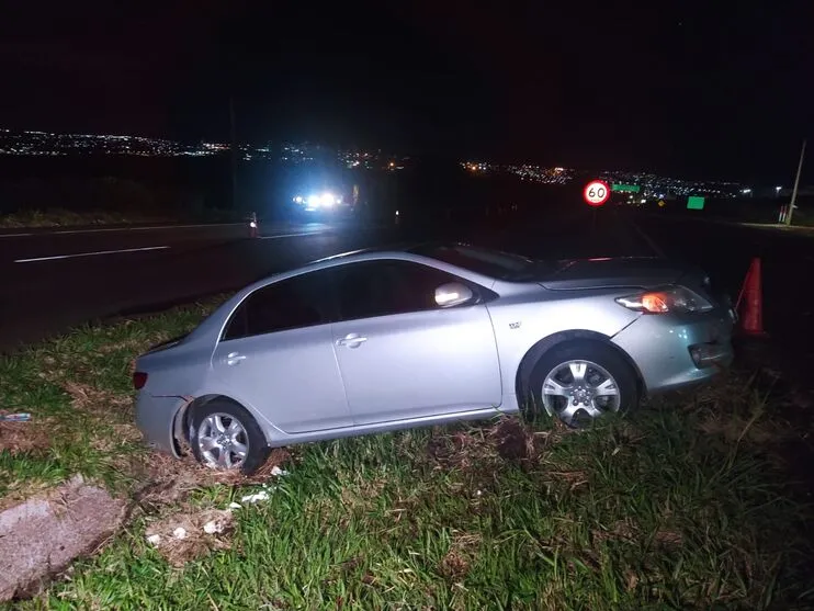 Toyota Corolla envolvido no acidente