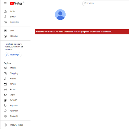 YouTube do TRE-PR está fora do ar