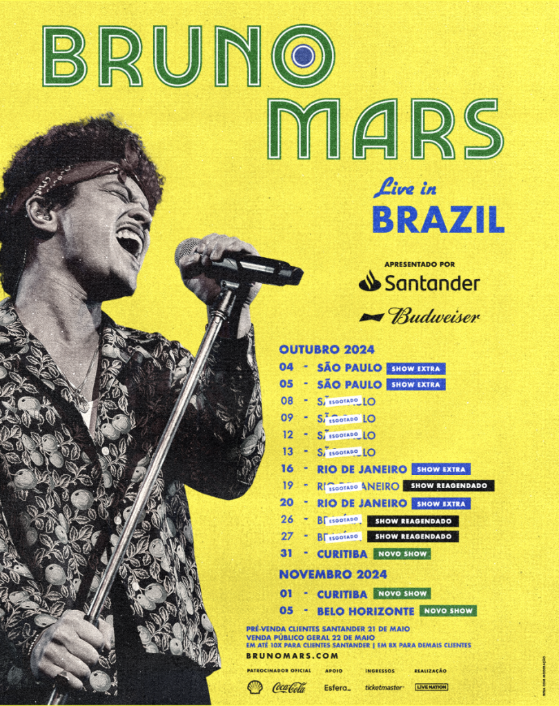 unnamed 6 Show de Bruno Mars ganha nova data e duas apresentações extras no Rio