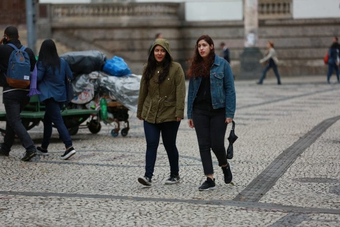 Dia de frio no Rio de Janeiro