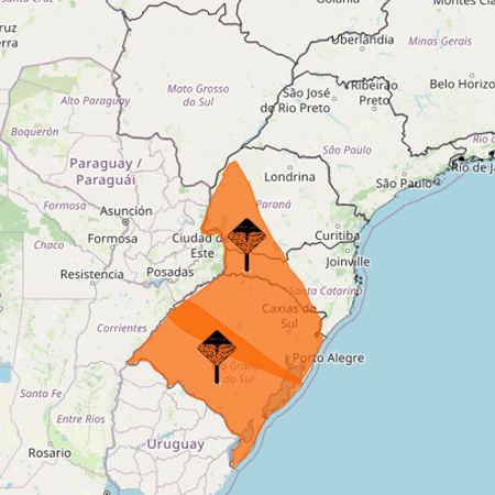 Inmet alerta para tempestades com perigo na região Sul