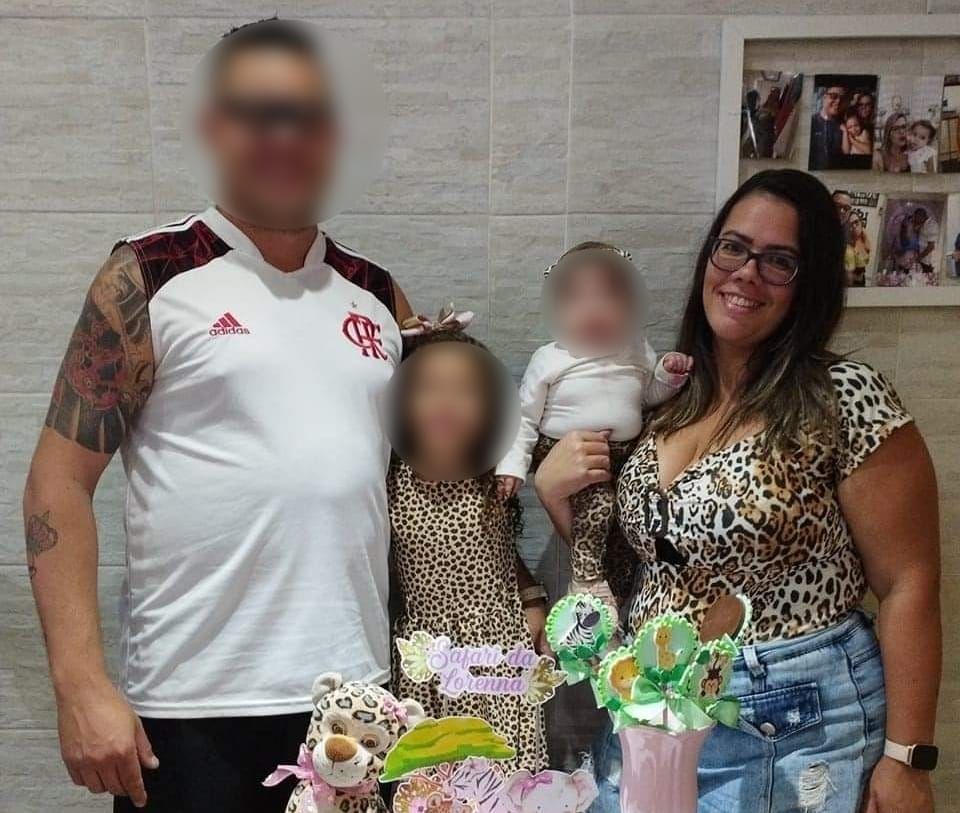 Foto de Quetilene de Souza e sua família