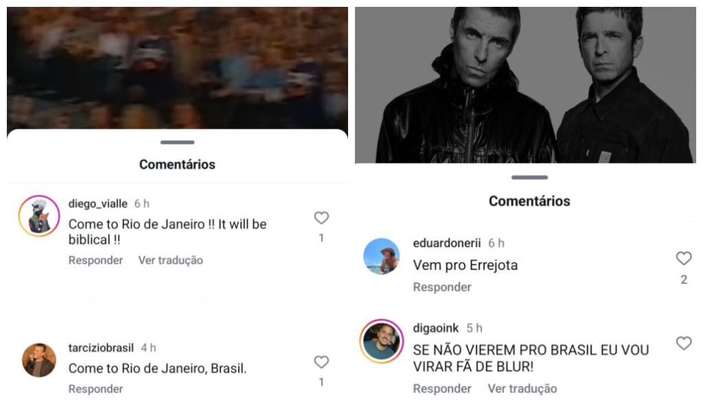 oasis pedidos show rj Fãs se empolgam com retorno do Oasis e pedem show no Rio: 'Paes, ajuda a gente'