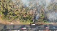 Imagens aéreas: foco de incêndio atinge área de preservação em Ribeirão Preto (SP)