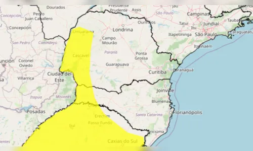 Paraná está em alerta de tempestades e vendaval de 60 km/h; saiba onde