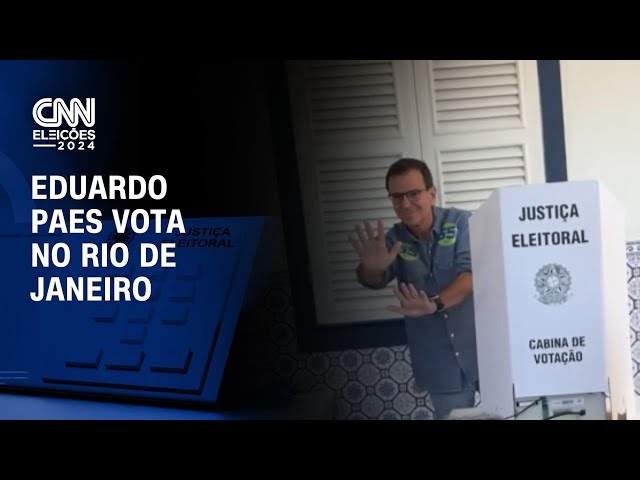 Eduardo Paes vota no Rio de Janeiro | CNN ELEIÇÕES