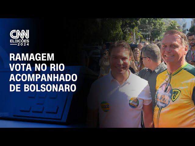 Ramagem vota no Rio acompanhado de Bolsonaro | CNN ELEIÇÕES